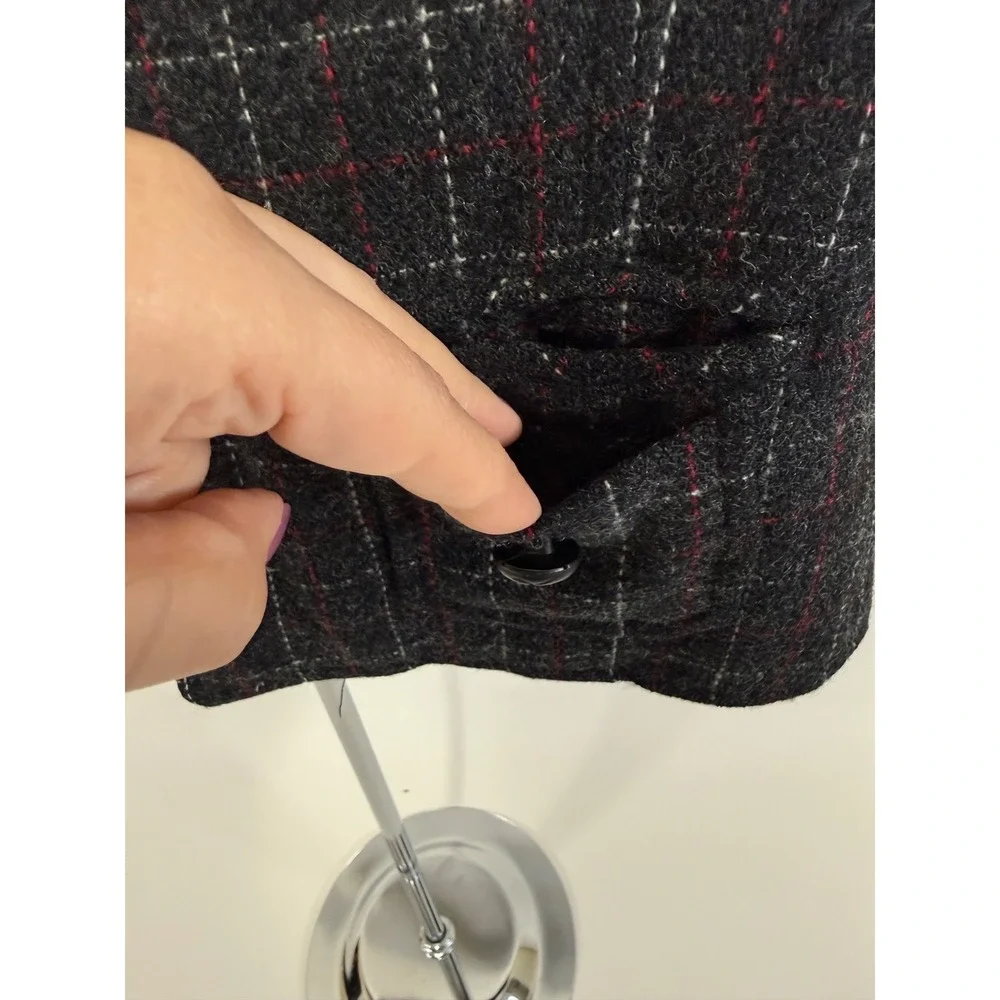 Original Penguin‎ Wool Coat Toddler 4T Plaid Lined Gray Church Dress